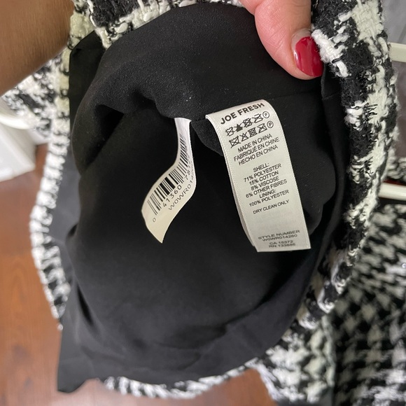 Women's Vintage Joe Fresh Medium Black & White Houndstooth Dress 🖤✨ - Picture 5 of 9